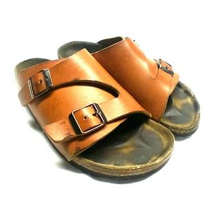 Camel colored Birkenstock sandals